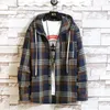 Männer Hoodies 2022 Angekommen Plaid Hoodie Sweatshirt Männer Flanell Fleece Stil Hip Hop High Street Casual Strickjacke Lange-ärmeln