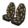 Bilstol täcker Cheetah Print 2 PC Animal Leopard Mönster Front Vehicle SUV Protector Designer Women Acce