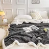 Blanket GURET Warm Winter Fluffy Plaid Bed Soft Thick Throw Double Duvet Fleece Cover spread On The 221203