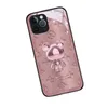 Apple Cell Phone Case 3D Glass Bear Luxury Mobile Phone Back Cover for iPhone14 Pro Max 13 12 11 XR Tide Brand Premium Desium Clear Hard Protective Covers Non-Yellowin