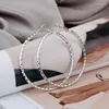 Hoop Earrings Gold And Silver Color Round Big Earring For Women Nice Shape Fashion Jewelry Ear Accessories Ladies Gifts 2022 E0155