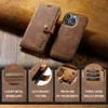 iPhone 14 13 12 11 Pro Max XR XS X 7 8 Plus Cowhide Texture PU Leather 2in1 Magnetic Flip Kickstand 커버 케이스가있는 CARD 슬롯이있는 지갑 전화 케이스