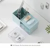 Jewelry Pouches Double-drawer Desktop Storage Box Cosmetic Plastic Compartmental