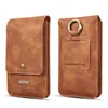 Universella telefonfodral för iPhone och Samsung Galaxy Series Cowhide Texture Leather Multifunktion Bag Cover Case With Card Slots