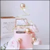 Outros bakeware Bakeware 1pc Ferro redondo Ball Star Feliz Anivers￡rio Topper Festa de Cupcake de Cupcake Suppl￪ncia de Decora￧￣o 202201 DHFON