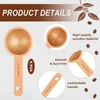 10ml Beech Wooden Coffee Scoop Measuring Scoop for Coffee Beans Wood Table Spoon for Whole Beans Ground Beans LX5313