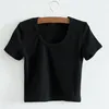Damen T-Shirts AECU Frauen Baumwollhemd Weibliches T-Shirt Top O-Ausschnitt Kurzarm Basic Casual Damen Niedlich 2022 Ankunft