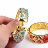 Bangle Beautiful Luxury Gift Beijing Cloisonne Bracelet Hollow Crystals