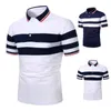 Men's Polos Shirt Short Sleeve Polo Color Contrast Summer Street Casual Fashion Top