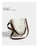 Duffel Bags Maxdutti ins blogger Fashion Buckte Bucke Buck Women Simple Leather Sudbag Casual Messenger