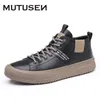 Dress Shoes Leather Men's Sneakers Fashion Man Flat Height Increasing Lace-Up High Quality for Luxury 221205