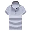 Herren Polos plus echt in voller Größe Baumwolle 2022 Sommer Herren Ärmeln Herrenhemden für Ralphmen Tops 3D Stickerei Logo Hemd Homme Camisa