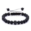 Beaded Wish Lava Natuursteen Touw Bedels Armbanden Vulkanisch gesteente Charm Gebed Geluk Kralen Armband Handgemaakte Diffuser Sieraden Drop D Dhcvr