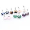 Ohrstecker Heilstein Ohrstecker Rosenquarz Lila Amethyst Kristall Lazi Reiki Ohrring Für Frauen C3 Drop Lieferung Schmuck Dhbi8