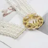 Belts Elegant Woman Pearl Belt Hollow Round Waist Seal Skirt Robe Chain Body Jewelry