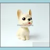 Party Favor Natural Resin Animal Party Favor Style Bobbleheads Mobile Dog Tabletop Cartoon Black Cream Color Vehicle Shaking Head De Dht0I