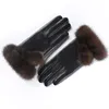 Gloves Five Fingers Gloves Women's Mink Fur Real Sheepskin Leather Touch Screen Winter Warm Female Luxury Mittens S2433 221203