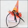 Parti Şapkaları Dekoratif Makaleler Kafa Tokalı Cadılar Bayramı Kelebek Knot Bant Küçük Cadı Şapkası Örümcek Kabak Kafaları Çember Satıyor 2 2SX L1 DHX0S
