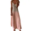Sukienki imprezowe sukienki dla kobiet w size damską swobodne rękawie Camisole długa sukienka maxi gradient przyczynowy luźne letnie sukienka boho plażowa sukienka vestidos 221203