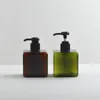 Storage Bottles 250ml Lotion Square Bottle Empty Plastic Pump Dispenser Refillable Shampoo With Head Transparent