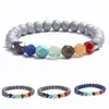 COLORF BEDEDF Natural Irregar Stone Charm Bangle Bling Shiny 7 Chakra Beads Beads Crystal Baryles for Women Drop Delivery Jewelry DHWM6