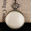 Pocket Watches Gold Color Smooth Double Quartz Watch Necklace Pendant Antique Clock For Women Men