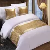 Copriletto Champagne Floral spread Runner Throw ding Single Queen King Cover Towel Home el Decorations5 221205