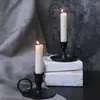 Держатели свечей практическая 2pcs Стоя Стоя Black Simple Candelabra для столовой на дом украшение