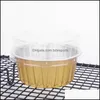 Baking Pastry Tools Pastry Tools Dessert Cups With Lids Gold Aluminum Foil Baking Holders Cupcake Bake Utility Ramekin Clear Puddi Dhlpg