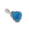 Blue Buddha Pendant AAA Cubic Zircon Necklace With Tennis Chain Fashion Hip Hop Punk Jewelry Gifts7012721