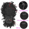 Synthetische Perücken Silike Short Kinky Curly Chignon mit Pony Kunsthaarknoten Kordelzug Pferdeschwanz Afro Puff Haarteile für Frauen 221205