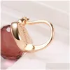 Dangle żyrandol Rose Gold Crystal Ball Kolczyki Wisze Ear Football Clips Elegancka ślubna biżuteria 434 D3 Drop Deliv Dhwb0