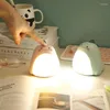 ナイトライトタッチ恐竜のステップレスダム可能なUSB子供向けの充電式ランプベビーギフト漫画かわいい動物LEDランプ