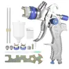 Naseal HVLP Spray Gun 600 ml kopp 1,4 mm 1,7 mm 2,0 mm gravitation Airbrush Nozzle f￶r m￥lning av bilm￶bler v￤gg