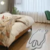 Tapijt Noords bloem tapijt cartoon decor voor woonkamer slaapkamer bedkamer inside ins smile vloer matte niet -slip bad tapis 221205