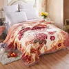 BlanketFlowers Red Blanket Raschel blanket winter gift thickened double layer super soft thick Throw 150x200cm 221203