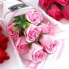 Créatif 7 petits Bouquets de fleur de Rose Simulation fleur de savon pour mariage saint valentin fête des mères cadeaux de fête des enseignants ss1205