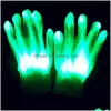 Другое светодиодное освещение Brelong Colorf Luminous Gloves 6 узоров светодиодные новинка новинка Хэллоуин Костюм Декоративная пара Delive Otqcl
