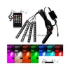 Andere interieuraccessoires Auto Led-verlichting Rgb-interieurverlichting Muziek Sync Ritme Geluid Actieve functie en draadloze afstandsbediening Dro Dhlw3