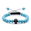 Beaded Products Wholesale Christmas Gift Lava Stone P￤rlor Black Skl Yoga Armets Men Party Jewelry Drop Delivery DHK1L