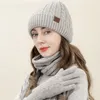 Home Accessoire Popular Hat Glove Scarf Autumn en Winter Alpaca wollen handschoenen sjaals en hoeden driedelige touchscreen pluche dikker 3 stks/set