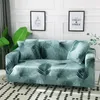 Housses de chaise 3 places canapé housse élastique feuille verte impression Anti-sale canapé extensible pour salon décor à la maison amovible
