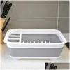 Dish Racks Folding Bowl Rack Mti Function Draining Basket Dinner Plate Sile Storage Racks Telesco Basin 531 H1 Drop Delivery Home Ga Dhtwe