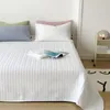 BEDSPREAD Högkvalitativ dubbel täcker soffa filt linne quiltad super varmt tjockare bomullsfast färg täcke 221205
