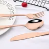 Dinnerware Sets Rainbow Tableware Stainless Steel 24pcs Knife Fork Coffee Spoon Cutlery Western Dinner Flatware Gift Box 221205