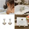 Bengelen kroonluchter mode hart drop oorbellen voor vrouwen schattige Koreaanse stijl bruiloft accessoires bruids sieraden groothandel levering dhr3p