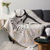 BlanketKnitted Thread Throws Piano Dustproof Cover Tablecloth Tapestry Bench Divan Blanket for Living Room Anti slip Slipcover 221203