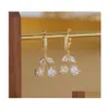 Dangle Chandelier Cute Dangle Earring Cherry Design Plated Gold Plating Ear Stud Elegant Luxury Charm For Lady Trendy Delicate Ear Dhxjj