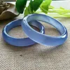 Bangle Real Jade Bangles 7a Blue Chalcedony Women Bracelet Amethyst Add Certificate Jadeite