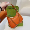 Hobo الكتف Bag Crescent Moon Crossbody أكياس نساء حقيبة اليد القماشية الحرف الكلاسيكي طباعة سحاب مفتوح حزام كتف جلدي قابل للتعديل